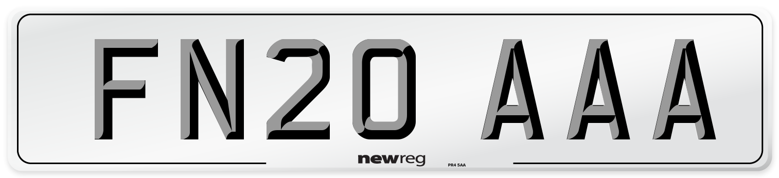 FN20 AAA Number Plate from New Reg